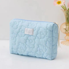 Portable Floral Makeup Bag with Large Capacity