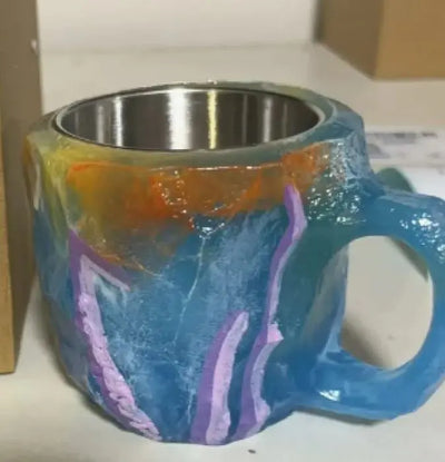 400ml Resin Crystal Coffee Mugs with Handles