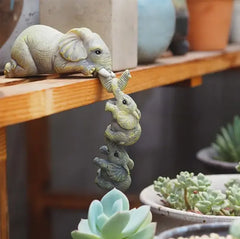 Set of 3 Elephant Figurines